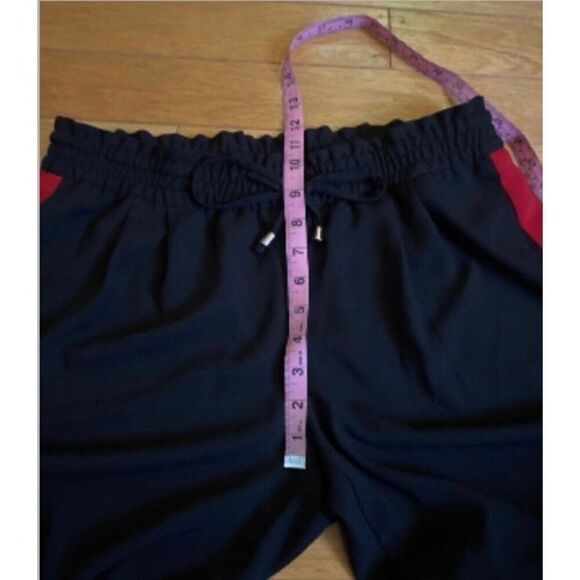 Zara Basic women's red side striped black elastic waist casual pants size medium - Picture 8 of 9